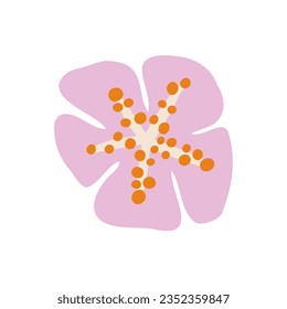 flor dibujada a mano en estilo plano. ilustración vectorial