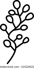 Hand drawn flower, floral plant, botanical leaves art  element in a glyph illustration design set for invitation, greeting card, poster, web, print and frames 