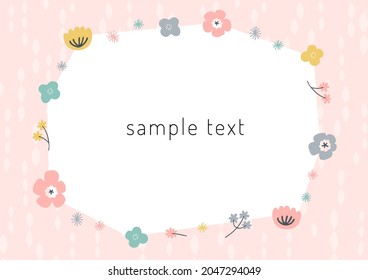 handgezeichnetes florales Rahmenmaterial