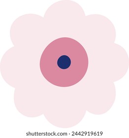 Hand Drawn Flower Head Vector Illustration