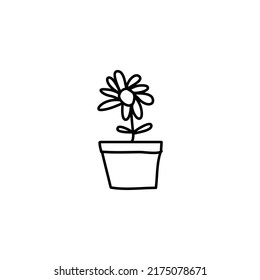 Hand drawn Flower icon, simple doodle icon