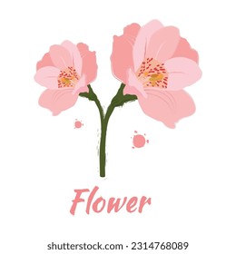Diseño del vector de iconos de flor dibujado a mano.