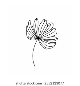 Hand drawn flower illustration design