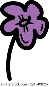 Ilustración de flores dibujadas a mano, vector