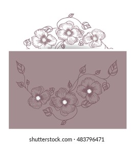 Hand drawn Flower isolated. Can use for cards, invitation. Vector illustration