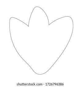 Flor dibujada a mano aislada. Esbozo de esquema simple. Ilustración botánica. Para colorear un libro. Para la floristería. Elemento decorativo. Doodle ecológico. Para postales, papel pintado, papel textil y papel envolvente.