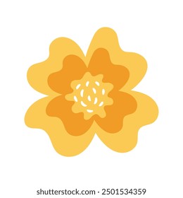 Dibujado a mano Flor y hoja ilustración.