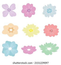 Hand drawn flower line drawing