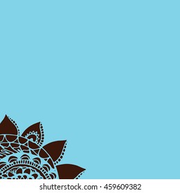 Hand drawn flower mandala background for cards, invitations and coloring book. Boho style