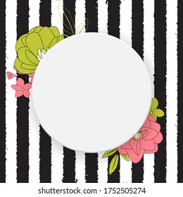Hand drawn flower natural background. Vector Illustration EPS10