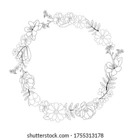 Fondo natural de la flor dibujada a mano. EPS10 de ilustración vectorial