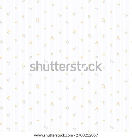 Hand drawn flower pattern, floral seamless pattern, cottagecore ditsy tile print, gentle flower print on stripe background. Small flower style, tiny design for fashion, texture, fabric, wallpaper