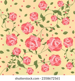 hand drawn flower pattern illustration