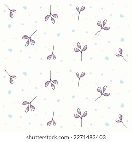 hand drawn flower pattern. seamless botanical flowers pattern 