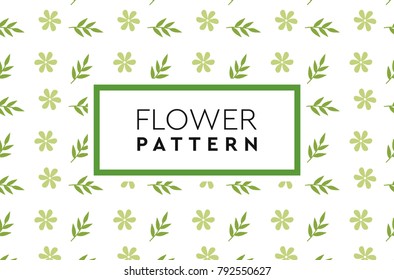 Hand drawn flower pattern. Simple, natural design for background