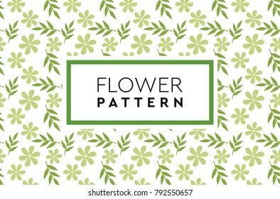Hand drawn flower pattern. Simple, natural design for background