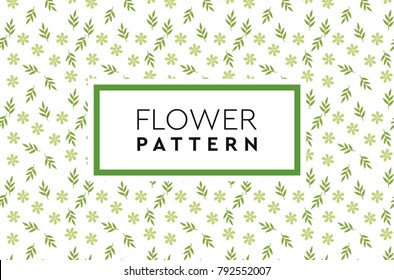 Hand drawn flower pattern. Simple, natural design for background, packaging, texture.