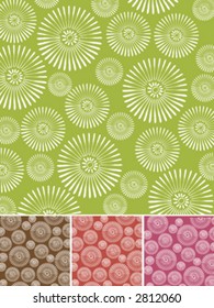 Hand drawn flower patterned with color options