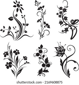 Hand drawn flower plant sketch Art