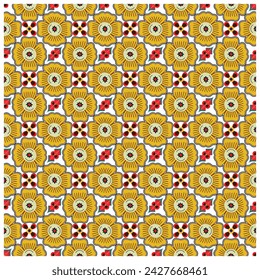 Hand drawn flower print pattern repeat both side, seamless placement best for textile, paper and wallpaper.
