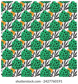 Hand drawn flower print pattern repeat both side, seamless placement best for textile, paper and wallpaper.