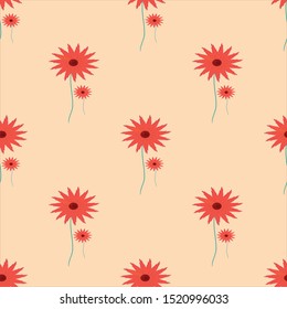 hand drawn flower seamless pattern. Can use for print, template, fabric, presentation, textile, banner, poster, wallpaper