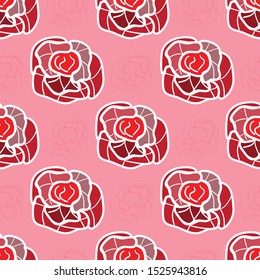 hand drawn flower seamless pattern. Can use for print, template, fabric, presentation, textile, banner, poster, wallpaper