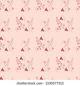hand drawn flower seamless pattern. Can use for print, template, fabric, presentation, textile, banner, poster, wallpaper