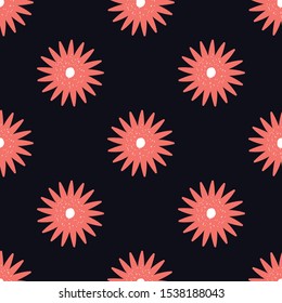 hand drawn flower seamless pattern. Can use for print, template, fabric, presentation, textile, banner, poster, wallpaper