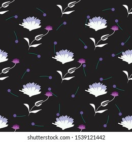 hand drawn flower seamless pattern. Can use for print, template, fabric, presentation, textile, banner, poster, wallpaper