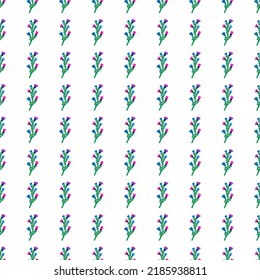 Hand drawn flower seamless pattern. Naive art. Cute floral wallpaper. Abstract plants endless backdrop. Design for fabric, textile print, wrapping paper, cover. Vector illustration