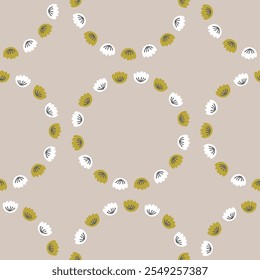 hand drawn flower seamless pattern