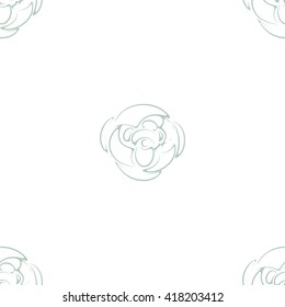 Hand drawn flower seamless pattern. Floral stylish color background. Vector modern repeating texture