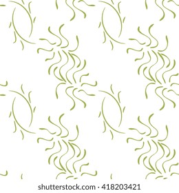 Hand drawn flower seamless pattern. Floral stylish color background. Vector modern repeating texture