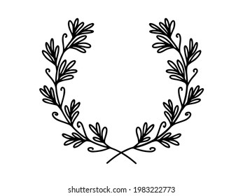 Hand drawn flower sketch line art illustration set.