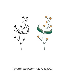 Hand drawn flower template vector