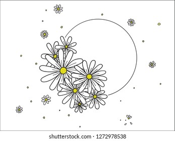 Hand drawn of flower and tree with green design doodle set and text nature. Vector illustration  for wedding, logo, templates, invitation and valentine day concept.