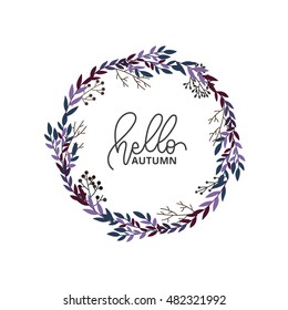 hand drawn flower vector for autumn