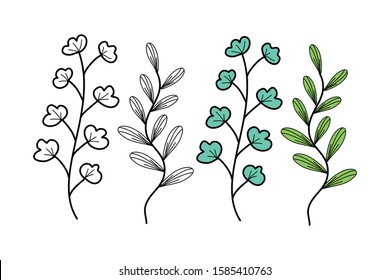 Hand drawn flower vector suitable for wedding, background, poster and graphic desing