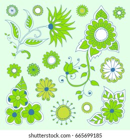 Hand drawn flowers
