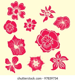 hand drawn flowers