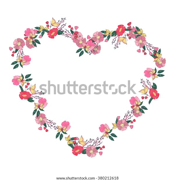 35,914 Flower Heart Wreath Images, Stock Photos & Vectors | Shutterstock