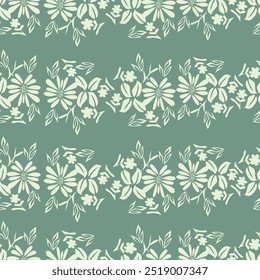 Impresión de fondo de flores dibujadas a mano para textiles. Las flores dibujadas hermosa ilustración para la tela. Diseño de patrón de adorno sin costuras.