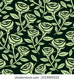 Hand Drawn Flowers background print for textile. The drawn flowers beautiful illustration for the fabric. Design ornament pattern seamless.