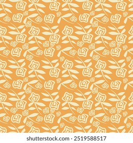 Impresión de fondo de flores dibujadas a mano para textiles. Las flores dibujadas hermosa ilustración para la tela. Diseño de patrón de adorno sin costuras.