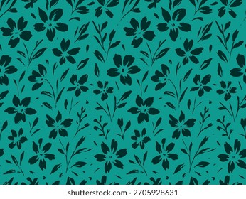 Fondos de flores dibujadas a mano. Patrones sin fisuras con floral para la tela, textiles, ropa, embalaje, cubierta, Anuncio, cartel, decoración interior. Ilustración vectorial. Tendencias 2026

