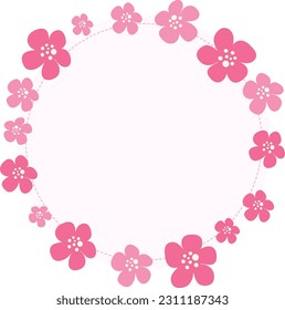 Hand Drawn Flowers Border Frame