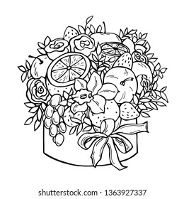 Hand Drawn Flowers Boxvector Sketch Illustration Stock Vector (Royalty ...