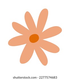 Flores dibujadas a mano elemento doodle icono plano Árboles de corte. Ilustración del vector