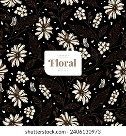 hand drawn flowers floral pattern 12